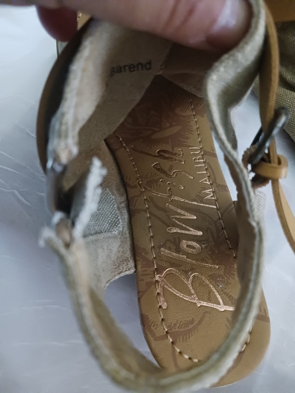 Blowfish Tan Canvas Open-Toe Ankle Sandals - Picture 5 of 6
